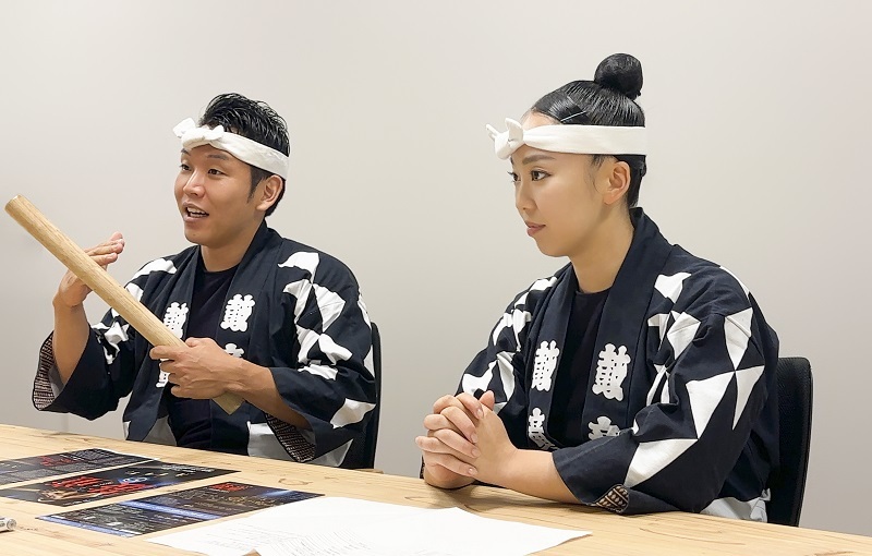 （左から）三枝晴太、新山萌