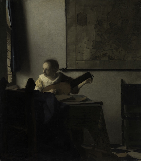 ヨハネス・フェルメール《リュートを調弦する女》1662-1663年頃 メトロポリタン美術館 Lent by the Metropolitan Museum of Art, Bequest of Collis P. Huntington, 1900 (25.110.24). Image copyright (C) The Metropolitan Museum of Art. Image source: Art Resource, NY
