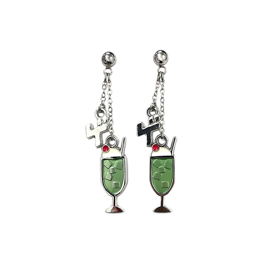 思い出のクリームソーダ風ピアス(イヤリングパーツ付き)　¥2,500（税込）
