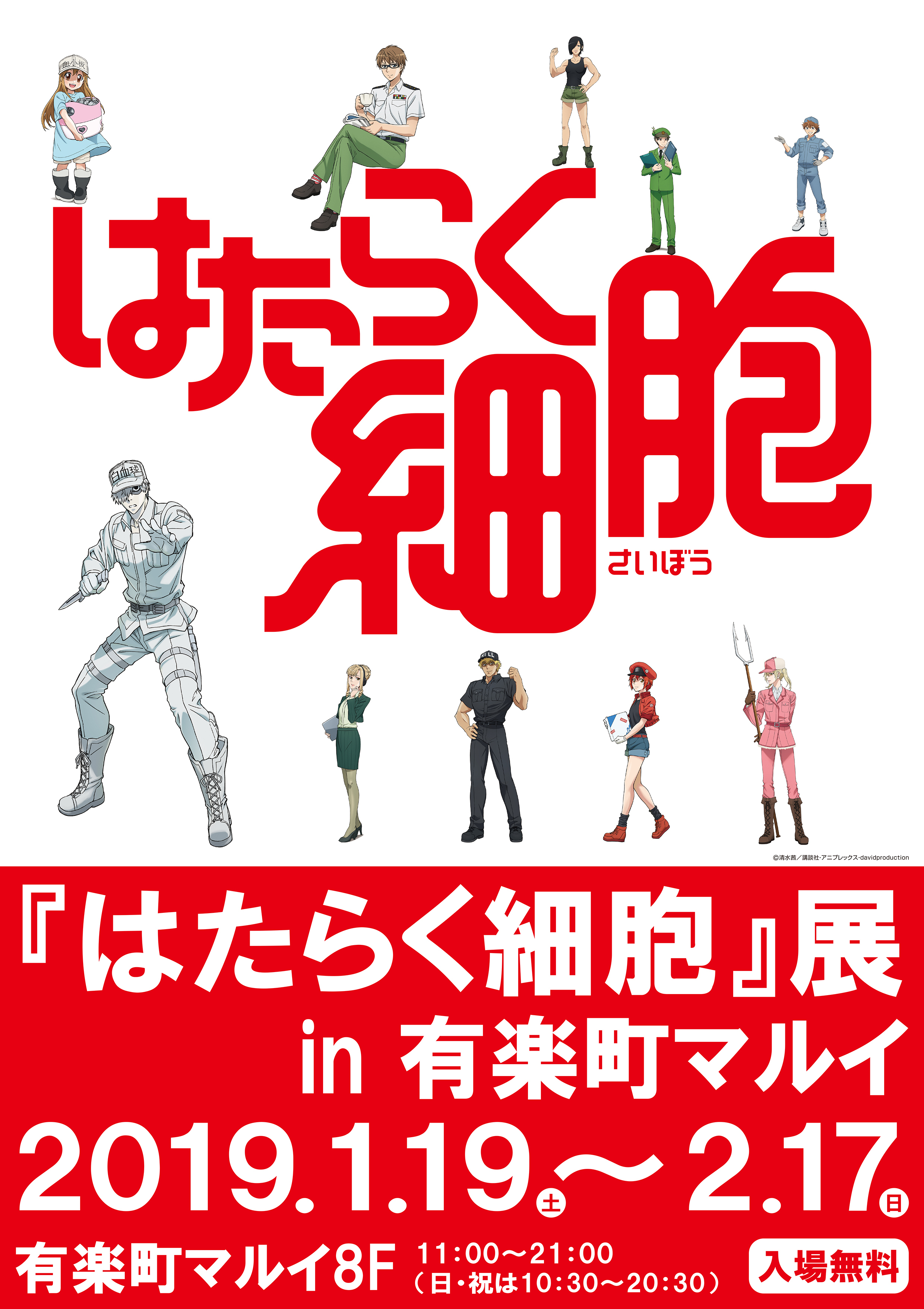 『はたらく細胞』展 in 有楽町マルイ　ビジュアル (c)清水茜／講談社・アニプレックス・davidproduction