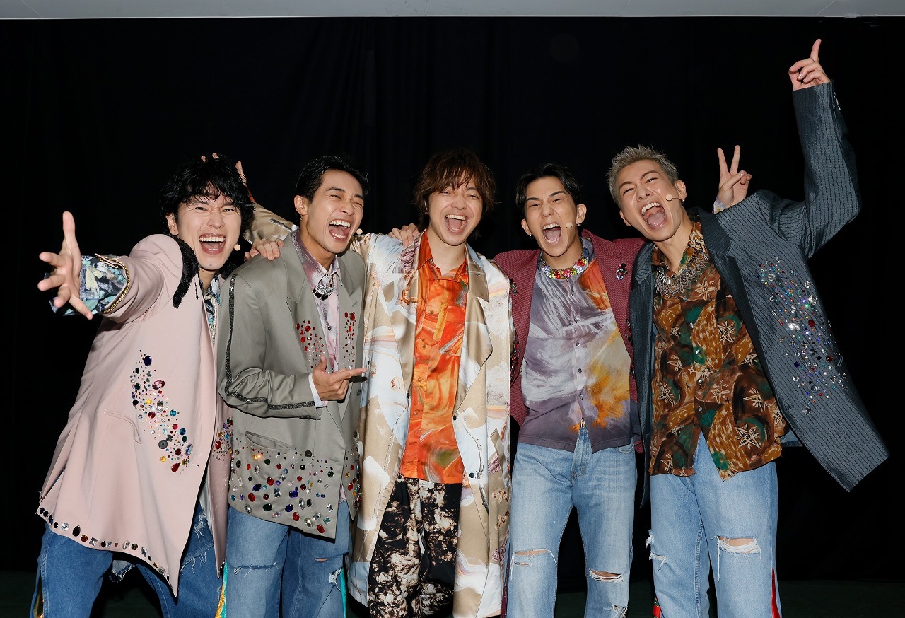 （左から）NOPPO、shoji、三浦大知、kazuki、Oguri