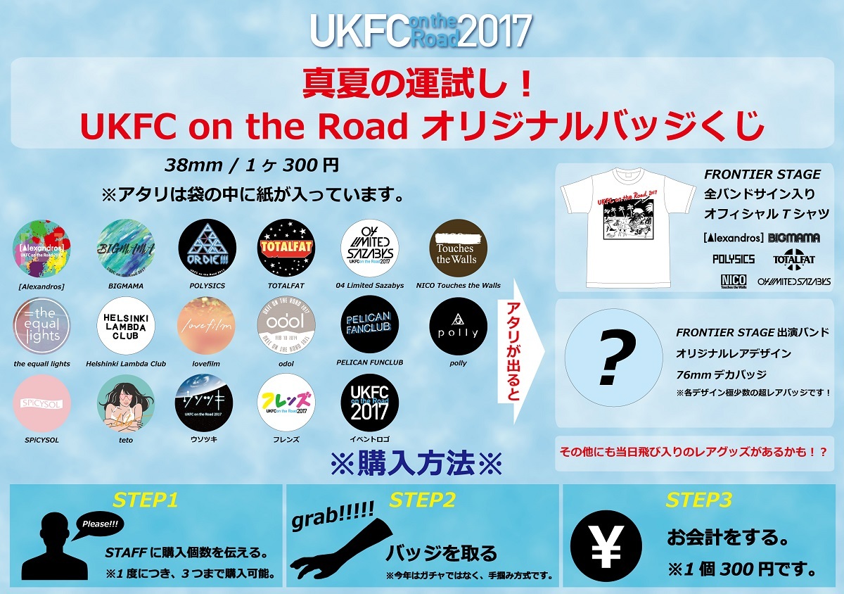 真夏の運試し！UKFC on the Road オリジナルバッジくじ