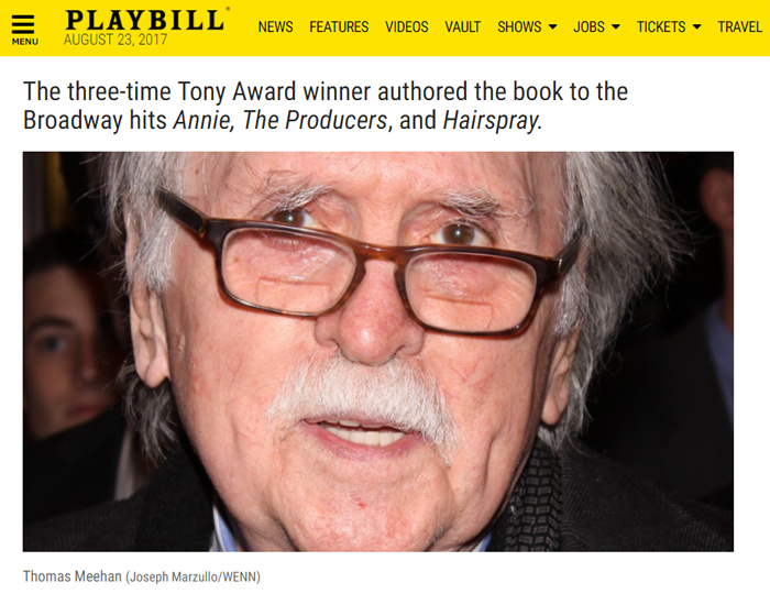 PLAYBILL公式ホームページのキャプチャー画像
