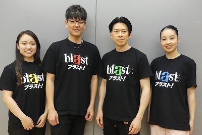 日本人キャスト（左から）渋田華暖、米所裕夢、石川直、丹澤里穂菜