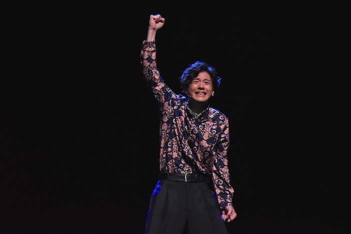 舞台『今、僕は六本木の交差点に立つ』のゲネプロの様子