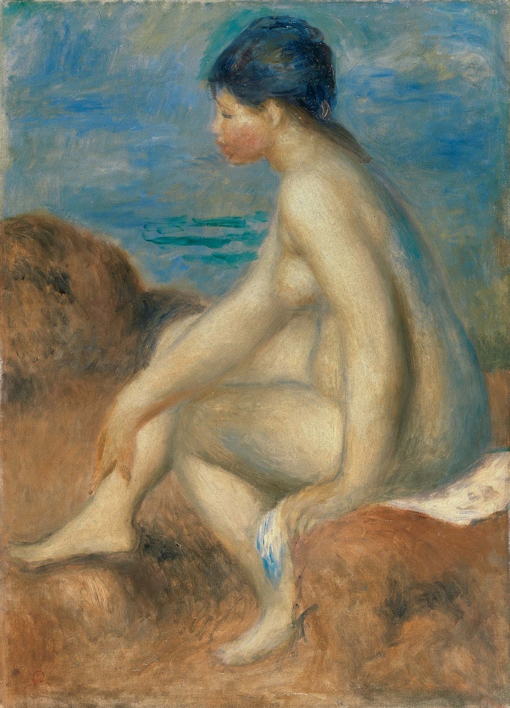 ピエール＝オーギュスト・ルノワール《浴女》1892-93年頃、油彩・キャンヴァス、53.5×38.0㎝