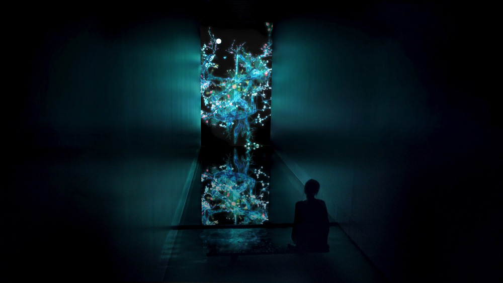 Cold Life teamLab, 2014, Digital Work, 7 min 15 sec. (loop), Calligraphy: Sisyu