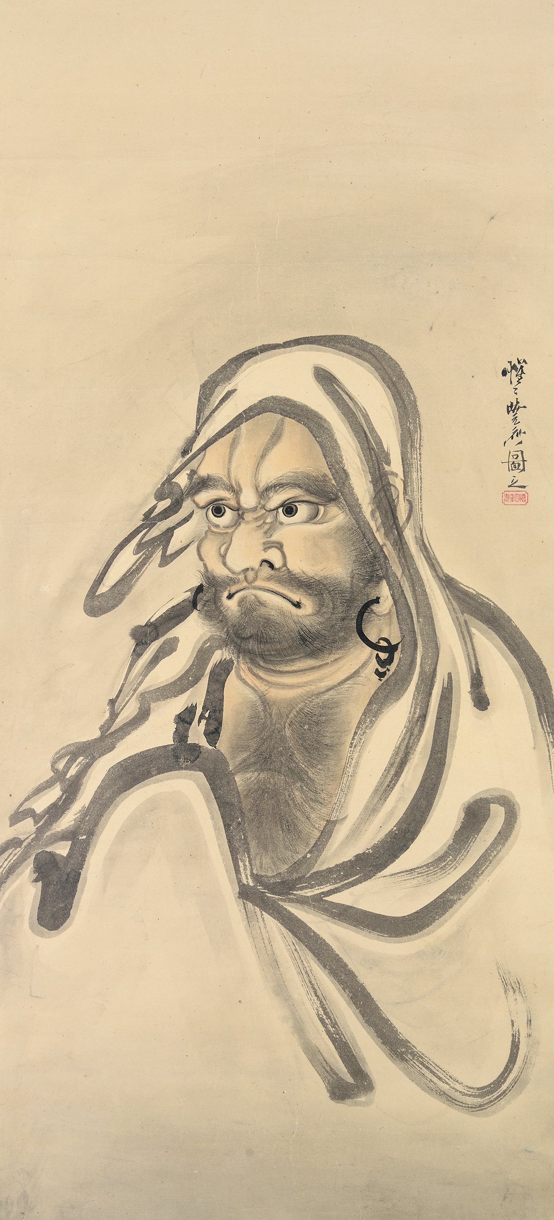 河鍋暁斎 《達磨図》 明治4-22(1871-89)年 紙本淡彩 イスラエル・ゴールドマン コレクション Israel Goldman Collection, London Photo：立命館大学アート・リサーチセンター