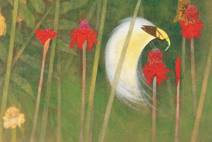 「熱帯花鳥」（1963年　松伯美術館蔵）