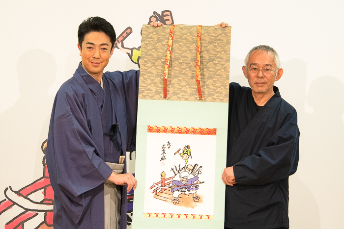 左から、歌舞伎俳優・尾上菊之助、スタジオジブリプロデューサー鈴木敏夫氏
