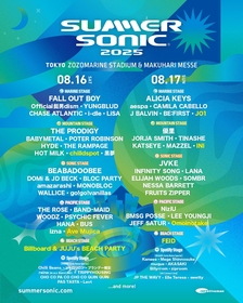 『SUMMER SONIC 2025』ウルフルズ、SCANDAL、INI、JO1、Aぇ! groupら追加出演者＆ステージ別ラインナップを発表
