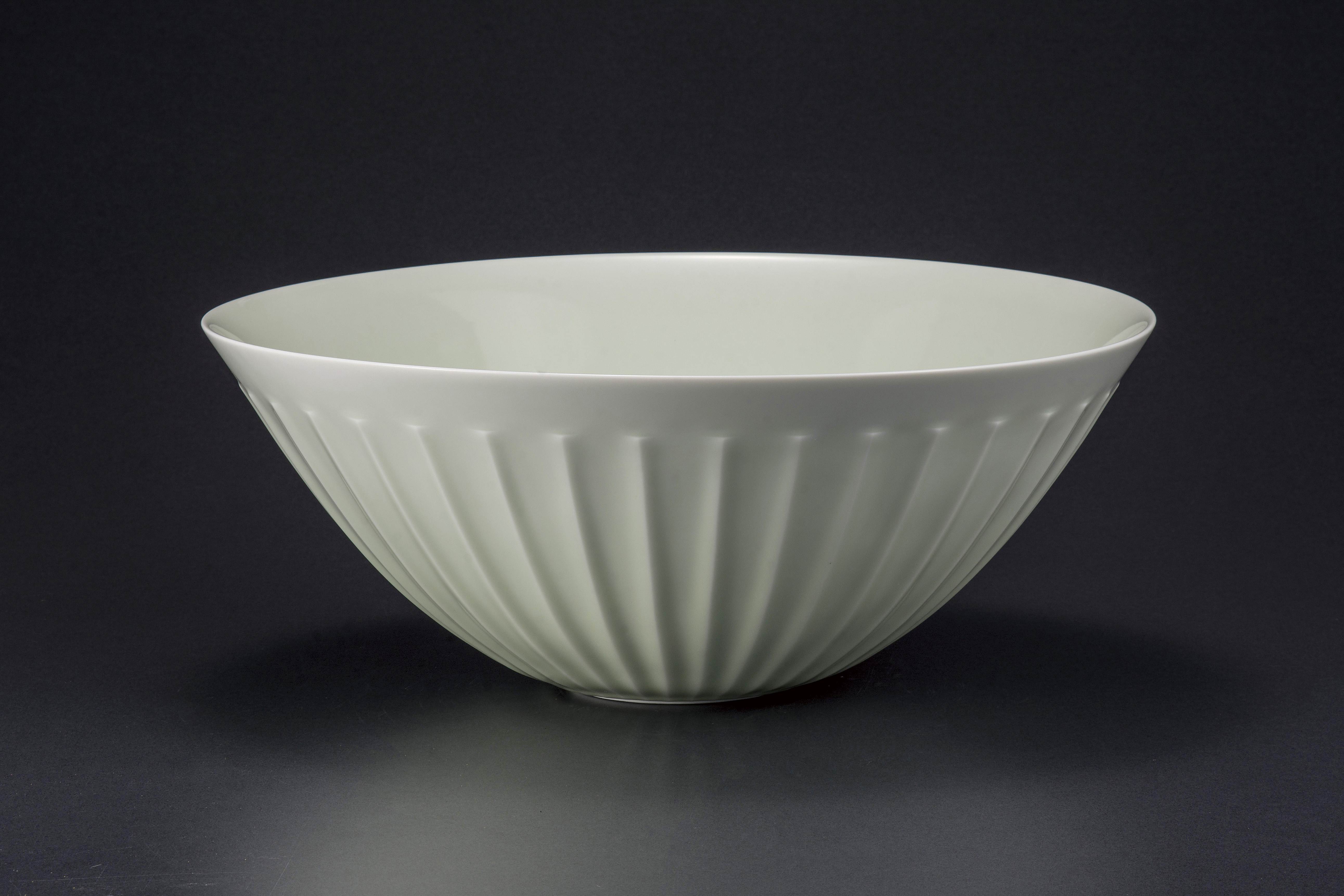 山本篤 黄磁釉 面取鉢 径46.7×高さ19.0cm