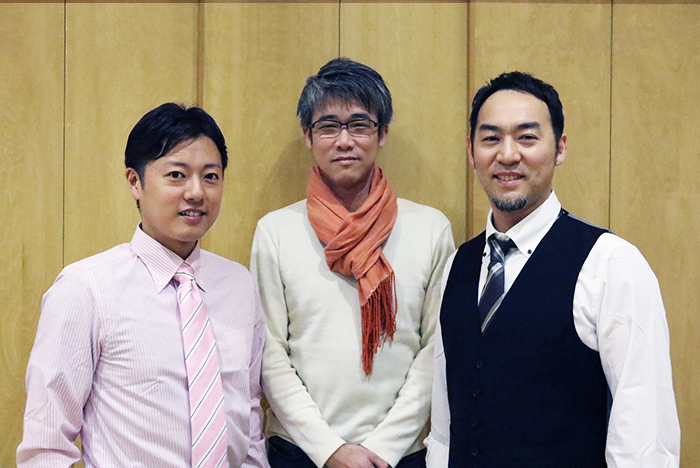 （左から）原田優一、板垣恭一、福井晶一