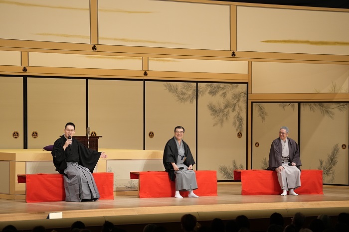 『神田松鯉・『神田松鯉・神田伯山 歌舞伎座特撰講談会』「特別鼎談」（左より）神田伯山、神田松鯉、尾上松緑