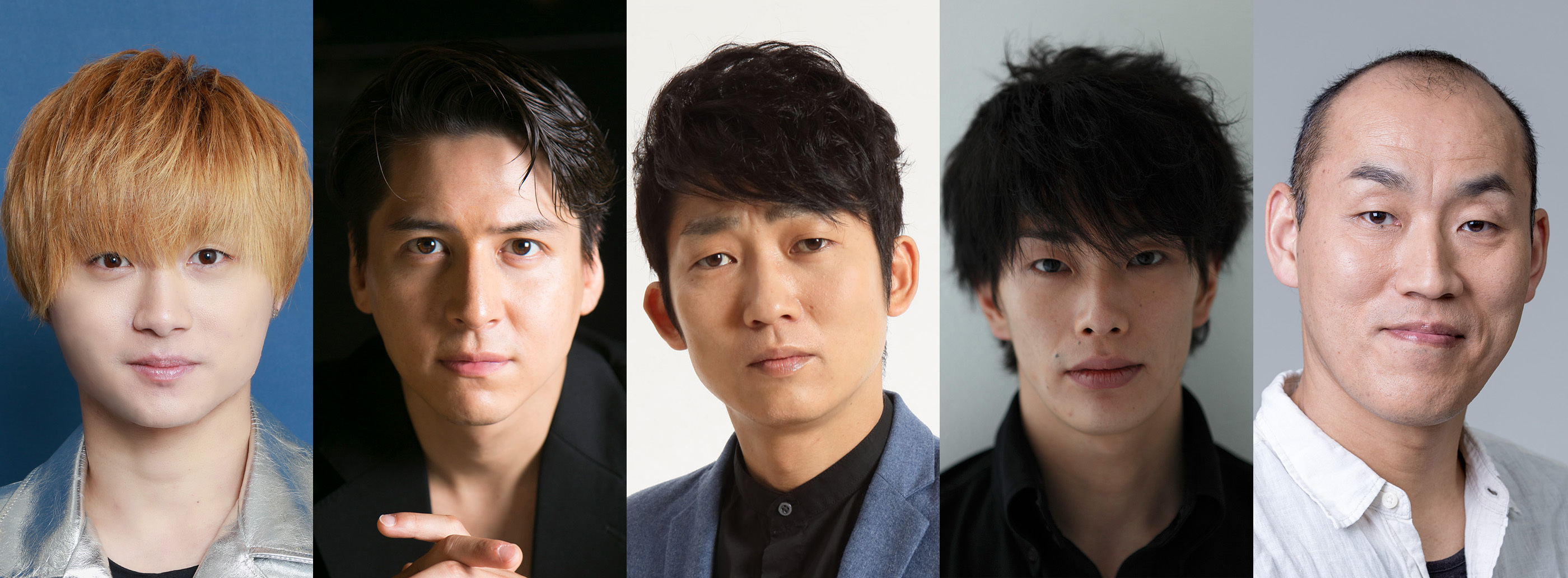 （左から）山本亮太（宇宙Six/ジャニーズJr.）、伊礼彼方、石田明（NON STYLE）、玉置玲央、山西惇