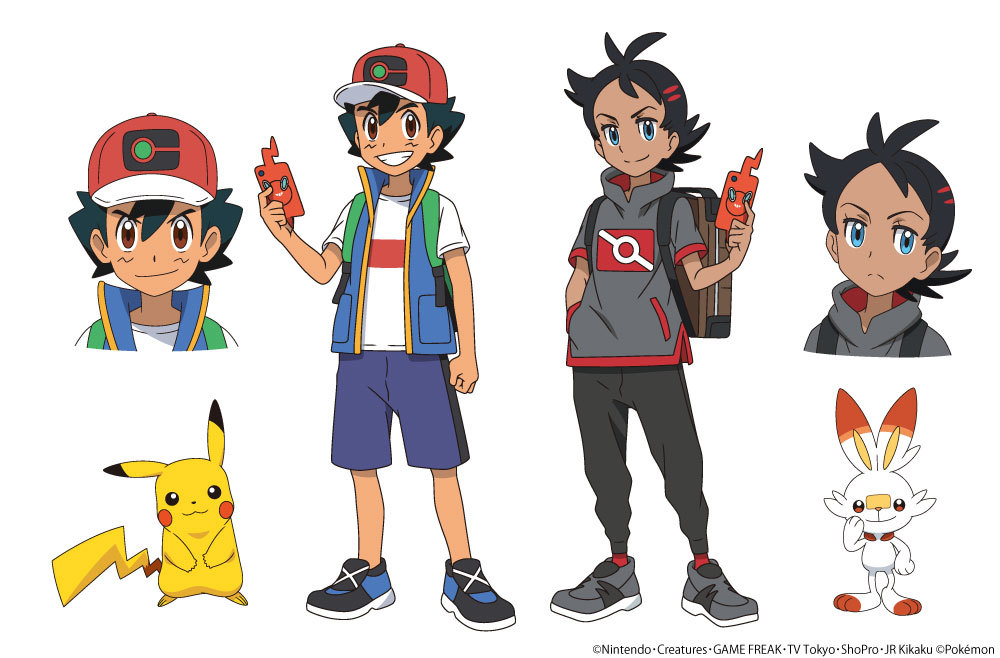 左から、サトシとピカチュウ、ゴウとヒバニー （Ｃ）Nintendo･Creatures･GAME FREAK･TV Tokyo･ShoPro･JR Kikaku（Ｃ）Pokémon