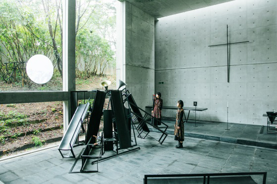 風の教会での展示の様子（2018年）