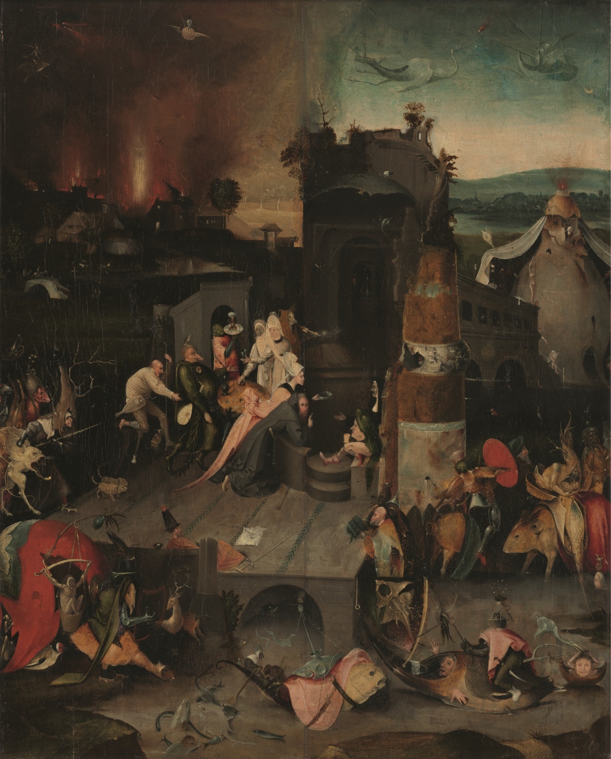 作者不詳（ボス作品の模倣） 聖アントニウスの誘惑 1540年頃 油彩、板 Museum BVB, Rotterdam, Netherlands