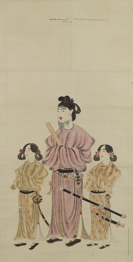 《聖徳太子二王子像》(模本) 狩野養信筆　江戸時代 天保13年(1842)、東京国立博物館蔵、東京展のみ通期展示