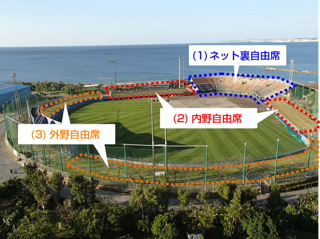 スタジアムの座席図 (c)YDB