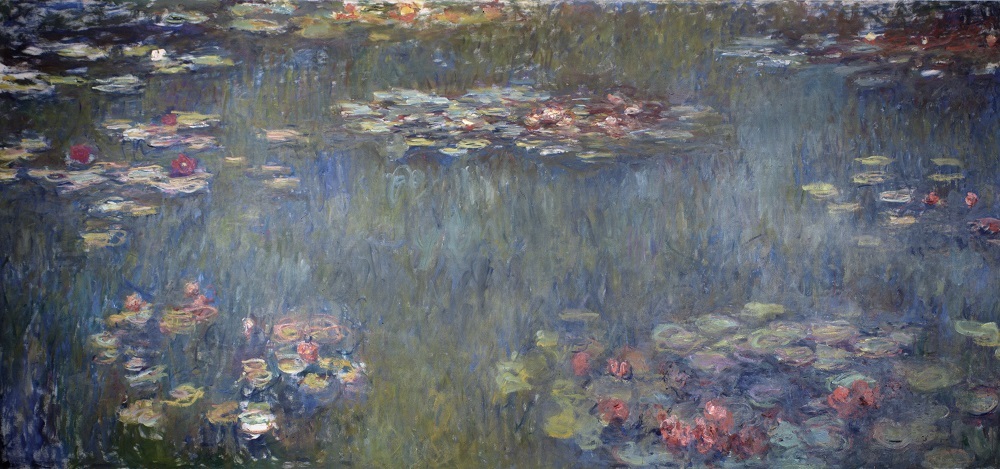 クロード・モネ《睡蓮の池、緑の反映》1920/26年頃　油彩、カンヴァス200×425cm