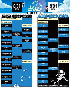 京都の音楽フェス『ナノボロ2024』タイムテーブルを発表　水平線、171がトリを飾る