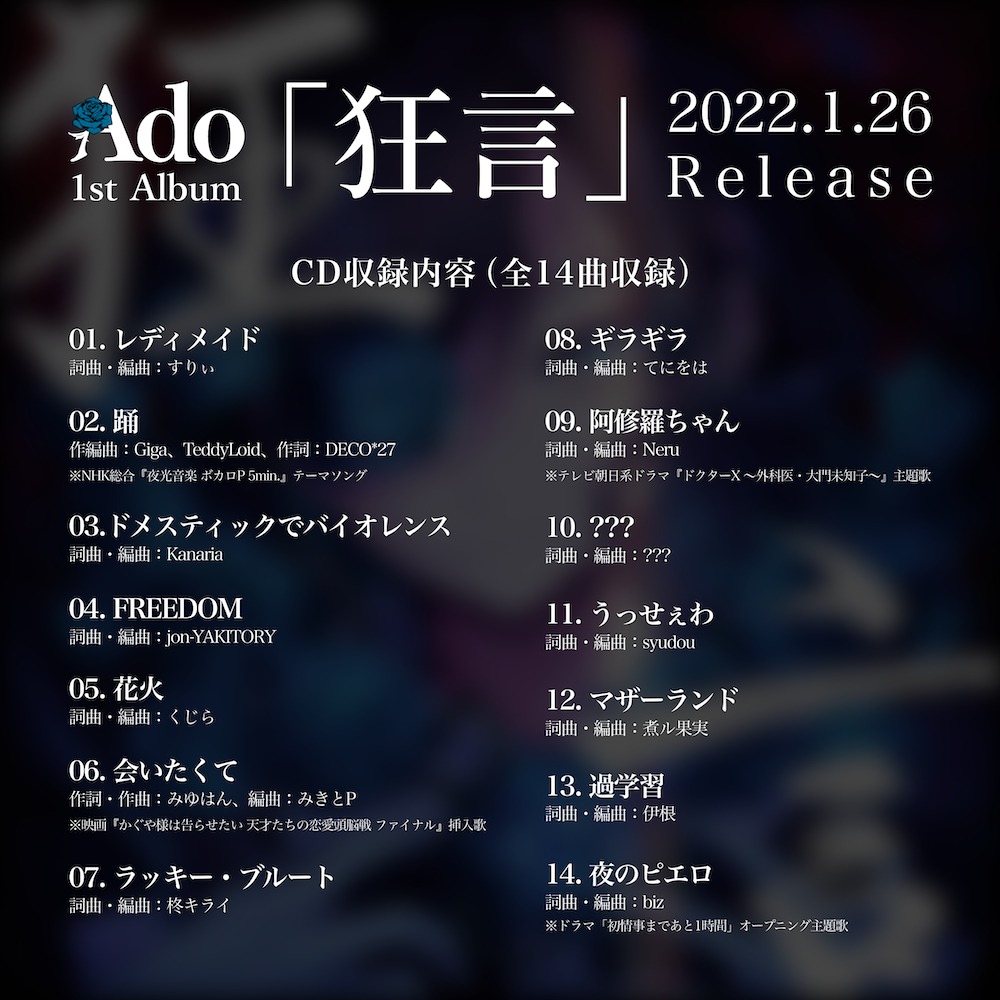 Ado 狂言 ［CD+フィギュア+書籍］＜完全数量限定:フィギュア&書籍盤＞