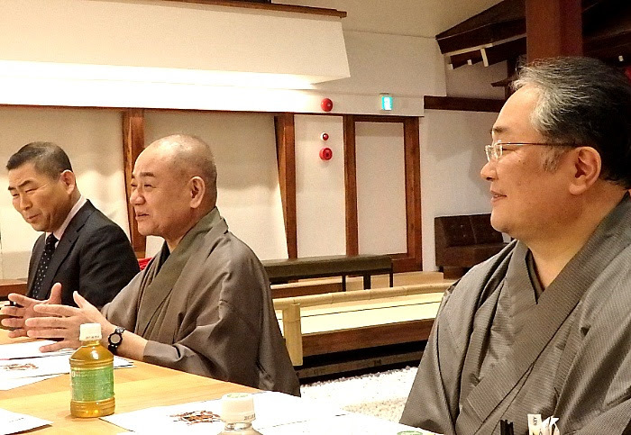 能と落語と文楽と「流されて…」取材会