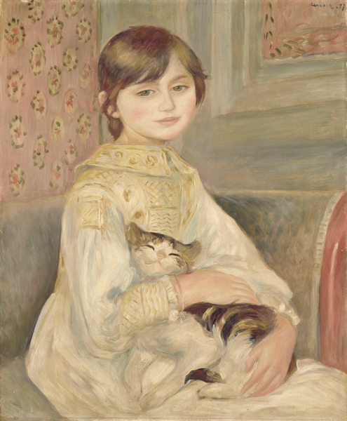 ピエール・オーギュスト・ルノワール　《ジュリー・マネ》あるいは《猫を抱く子ども》　1887年、油彩／カンヴァス、オルセー美術館