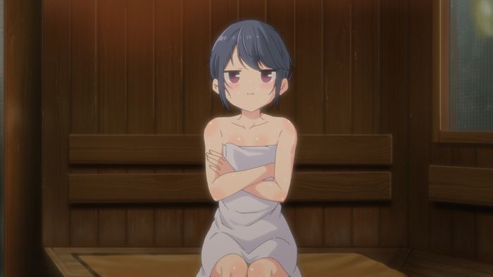 新作アニメーション『SPECIAL EPISODE サウナとごはんと三輪バイク』より （c）あｆろ・芳文社／野外活動委員会