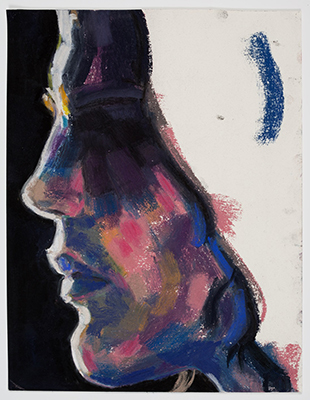 『Tim (Profile)』 2013 紙にパステル 29.8×23.5cm (c)Elizabeth Peyton, courtesy Sadie Coles HQ, London, Gladstone Gallery, New York and Brussels, neugerriemschneider, Berlin