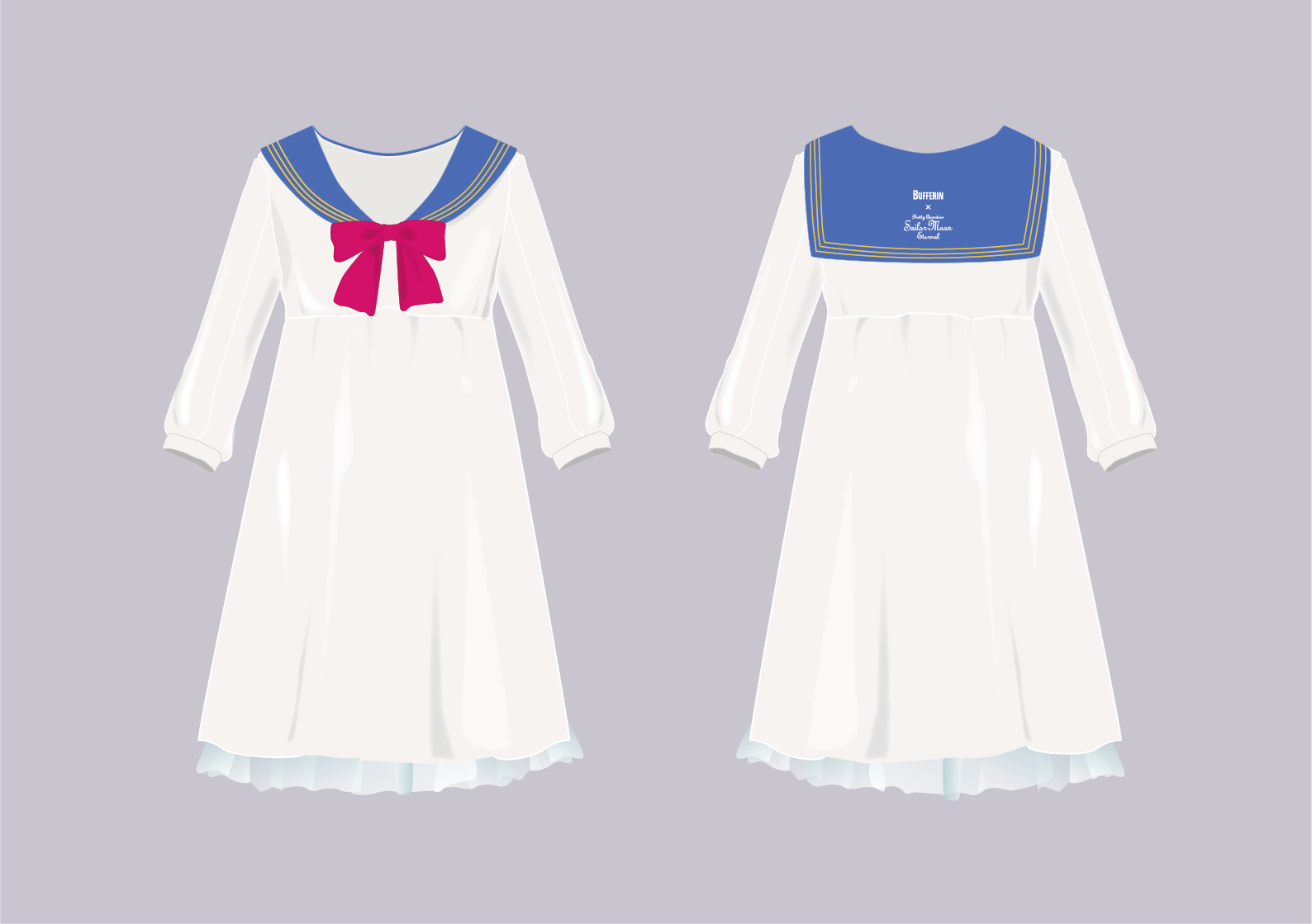 スーパーセーラームーンルームウェア（フリーサイズ：総丈 101 ㎝／袖丈 59 ㎝／肩巾 42 ㎝／バスト 100 ㎝）　※画像はイメージです。 ※景品の仕様やサイズは予告なく変更される場合があります。 （C）Naoko Takeuchi （C）武内直子・PNP／劇場版「美少女戦士セーラームーン Eternal」製作委員会