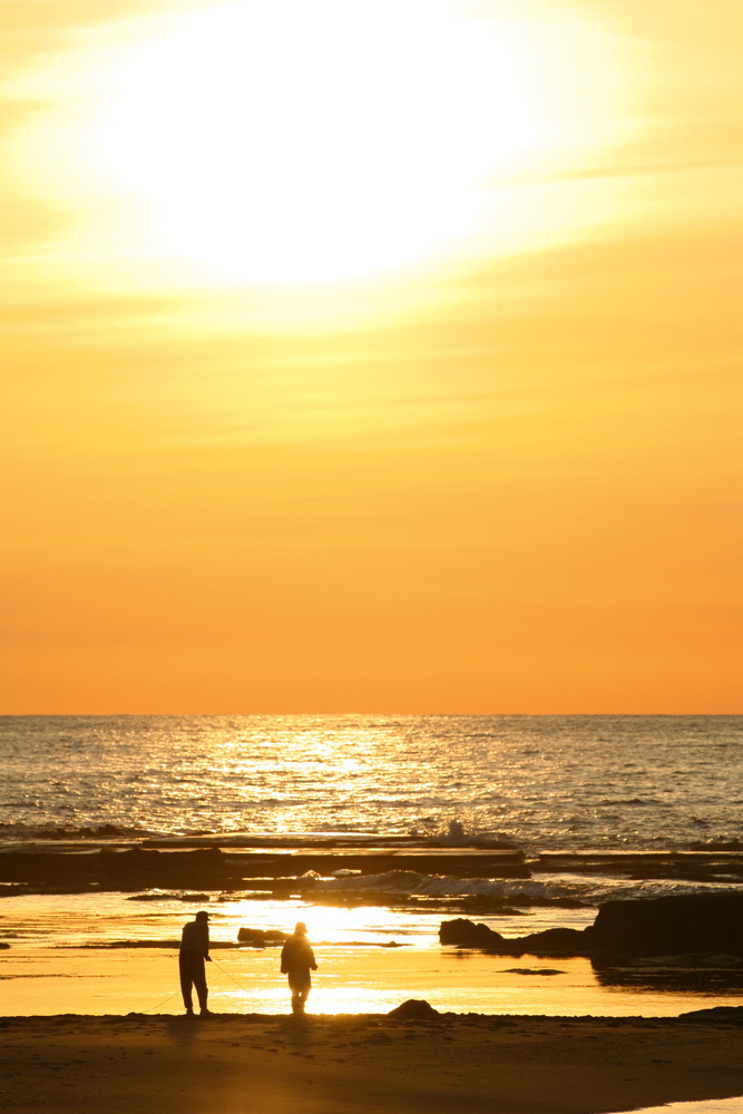 番神海水浴場からの夕日