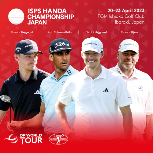4月20日（木）～23日（日）にPGM石岡ゴルフクラブで開催される『ISPS HANDA 欧州・日本どっちが勝つかトーナメント！』