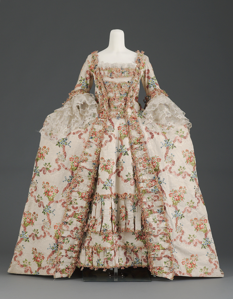 《ドレス（3つのパーツからなる）》1770年頃 The Elizabeth Day McCormick Collection 43.1643a-c