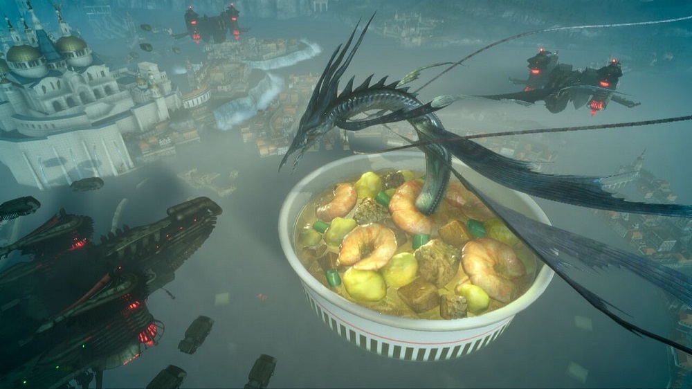 召喚獣ラムウ タイタンも登場 Ffxv 公式コラcm完全版 Cup Noodle Xv Special Edition が公開 Spice エンタメ特化型情報メディア スパイス